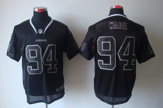 Nike Cowboys 94 Ware Lights Out Black Elite Jerseys