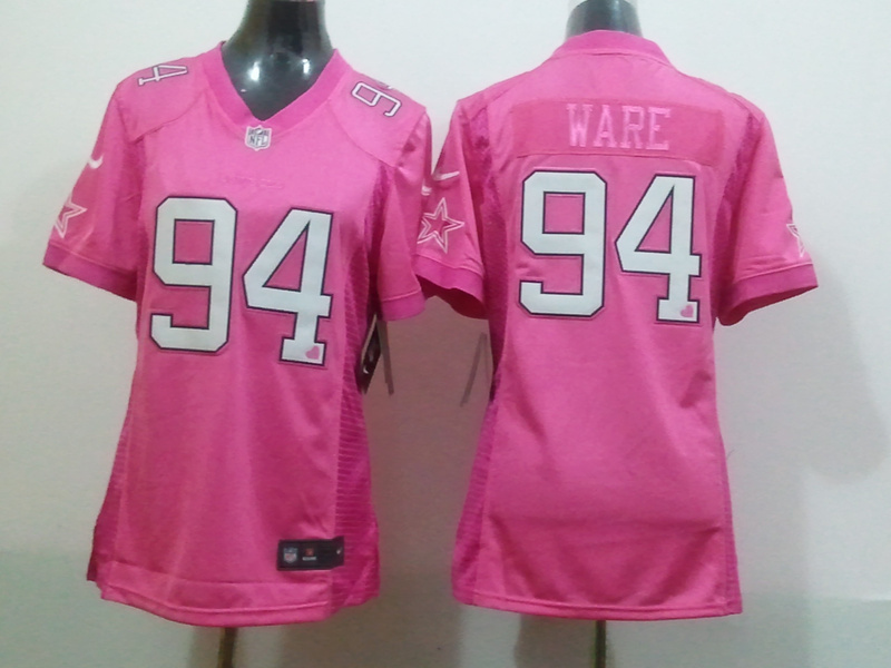 Nike Cowboys 94 Ware Pink Love's Women Jersey