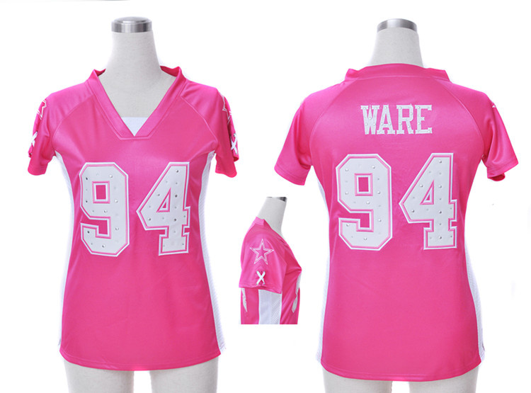 Nike Cowboys 94 Ware Pink Women Draft Him II Top Jerseys