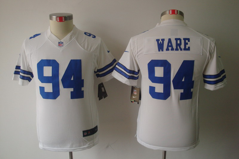 Nike Cowboys 94 Ware White Kids Limited Jerseys