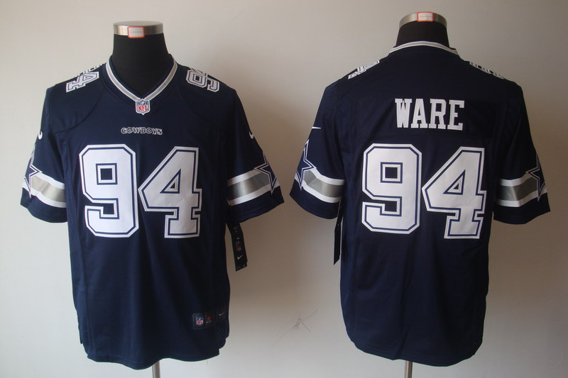 Nike Cowboys 94 Ware blue Game Jerseys - Click Image to Close