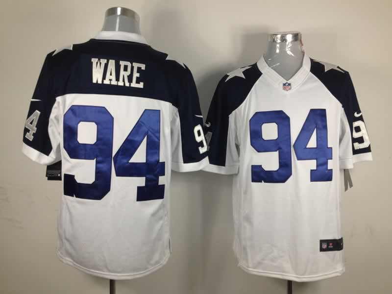 Nike Cowboys 94 Ware white Thankgivings Elite Jerseys