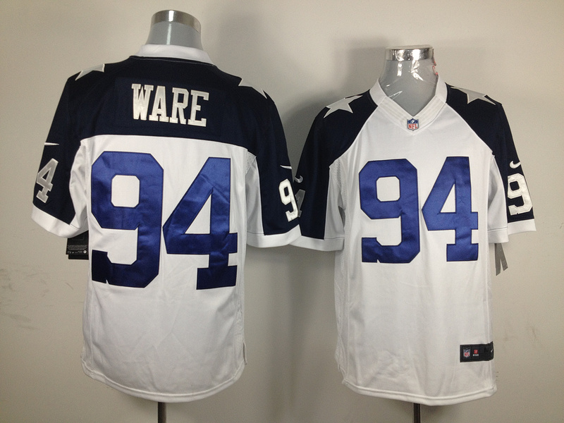 Nike Cowboys 94 Ware white thankgiving Game Jerseys
