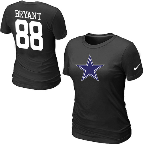 Nike Dallas Cowboys 88 BRYANT Name & Number Women's T-Shirt Black Nike Dallas Cowboys 88 BRYANT Name & Number Women's T-Shirt Black