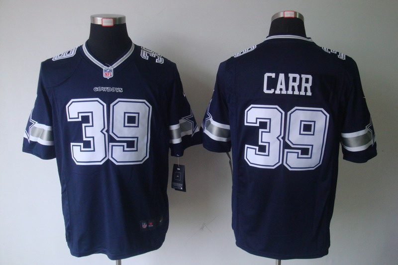 Nike Dallas cowboys 39 Carr Blue&White Thanksgiving Limited Jersey