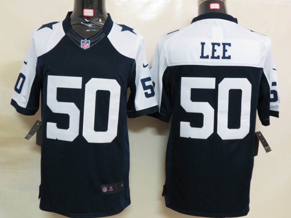 Nike Dallas cowboys 50 Lee Blue Thanksgiving Throwback Limited Jersey