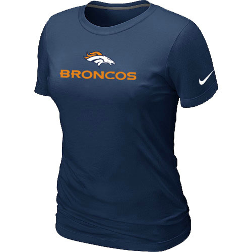 Nike Denver Broncos Authentic Logo Women's T-Shirt D.Blue