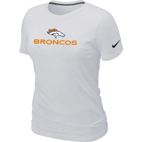 Nike Denver Broncos Authentic Logo Women's T-Shirt White