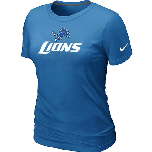 Nike Detroit Lions Authentic Logo Women's T-Shirt L.Blue
