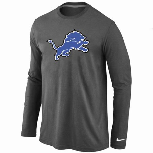Nike Detroit Lions Logo Long Sleeve T-Shirt D.Grey
