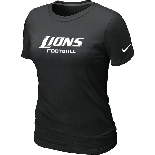 Nike Detroit Lions Sideline Legend Authentic Font Women's T-Shirt BLack