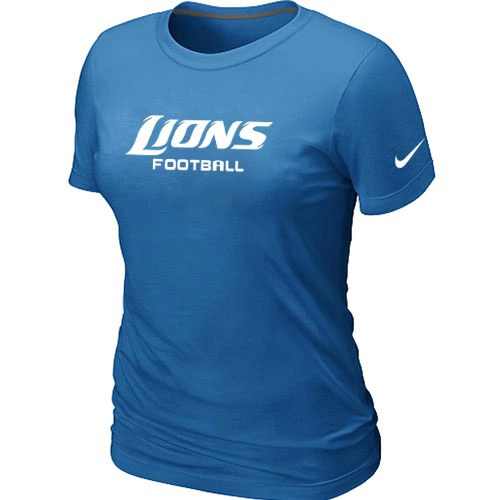 Nike Detroit Lions Sideline Legend Authentic Font Women's T-Shirt L.Blue