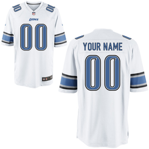 Nike Detroit Lions Youth Customized Game White Jersey