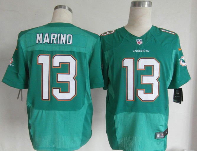 Nike Dolphins 13 Marino Green New Elite Jerseys