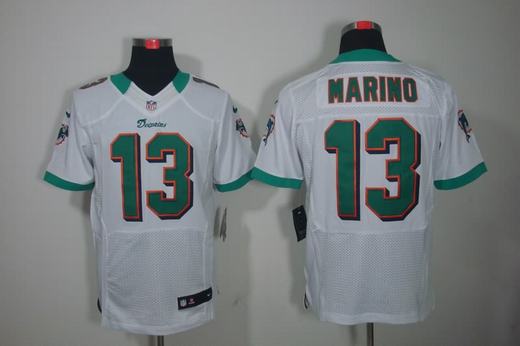 Nike Dolphins 13 Marino White Elite Jerseys