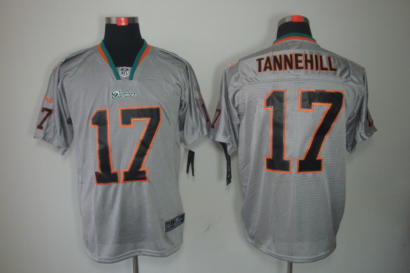 Nike Dolphins 17 Tannehill Lights Out Grey Elite Jerseys