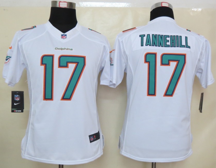 Nike Dolphins 17 Tannehill White New Women Limited Jerseys