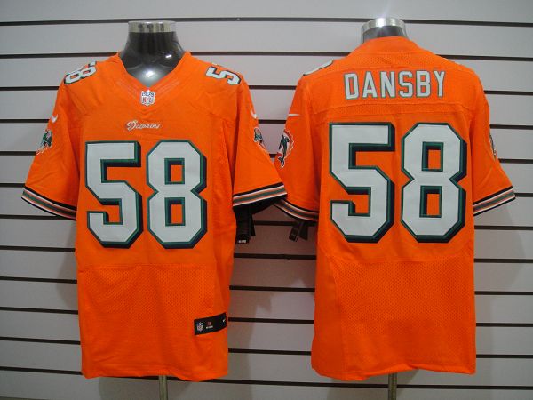 Nike Dolphins 58 Dansby Orange Elite Jerseys