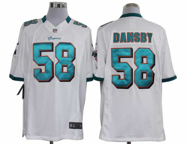 Nike Dolphins 58 Dansby White Limited Jerseys