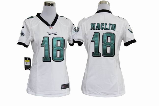 Nike Eagles 18 Maclin White Women Game Jerseys
