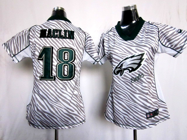 Nike Eagles 18 Maclin Women Zebra Jerseys