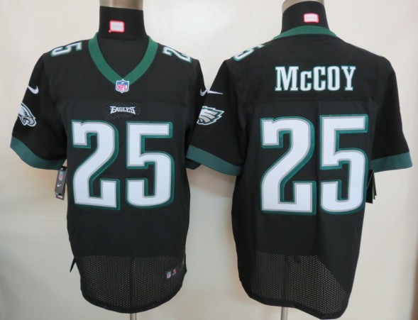 Nike Eagles 25 McCoy Black Elite Jersey