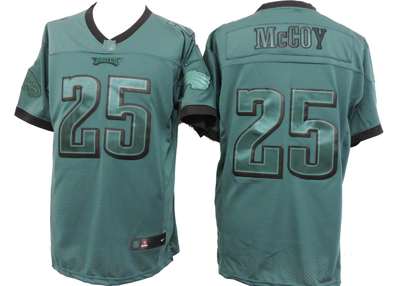 Nike Eagles 25 McCoy Green Drenched Limited Jerseys - Click Image to Close