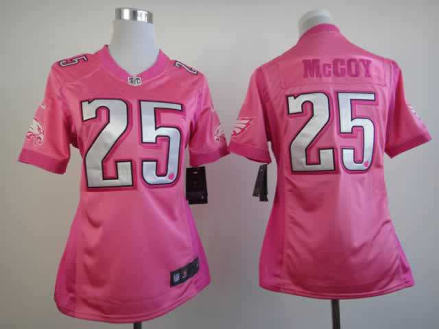 Nike Eagles 25 McCoy Pink Love's Women Jerseys