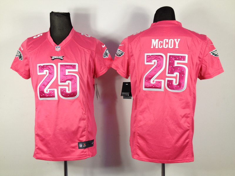 Nike Eagles 25 McCoy Pink Women Jerseys