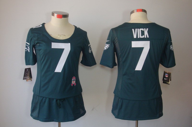 Nike Eagles 7 Vick Green Women Elite Skirts