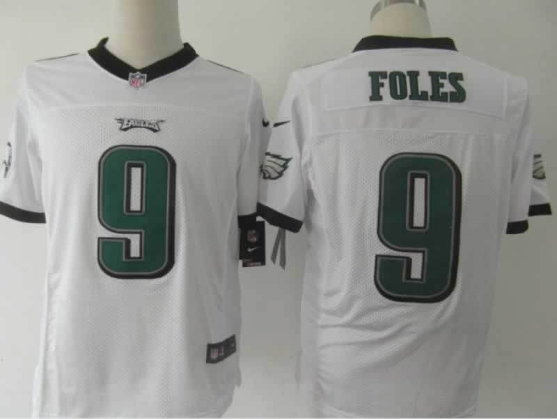 Nike Eagles 9 Foles White Elite Jerseys