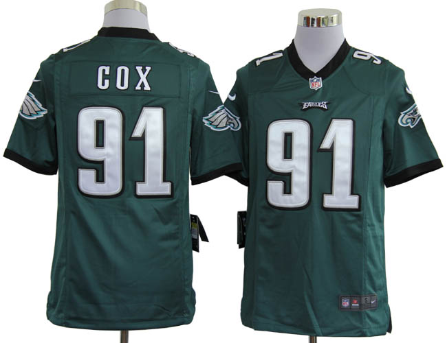 Nike Eagles 91 Cox Black Game Jersey