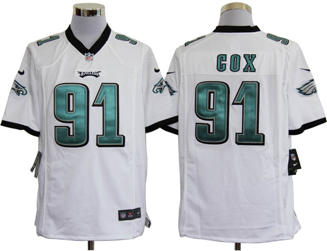 Nike Eagles 91 Cox white Game Jersey