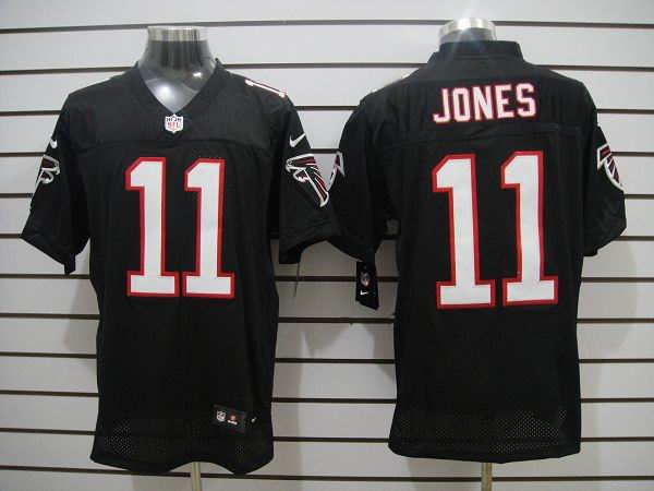 Nike Falcons 11 Jones Black Elite Jerseys