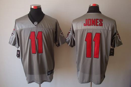 Nike Falcons 11 Jones Grey Elite Jerseys