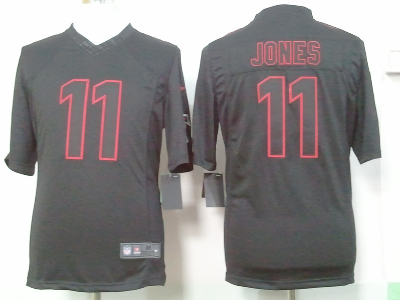Nike Falcons 11 Jones Grey Limited Jerseys