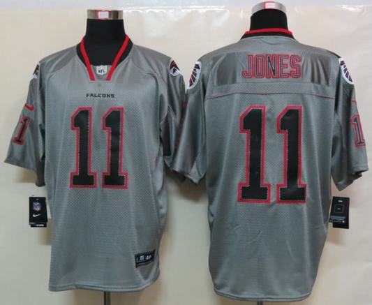 Nike Falcons 11 Jones Lights Out Grey Elite Jerseys