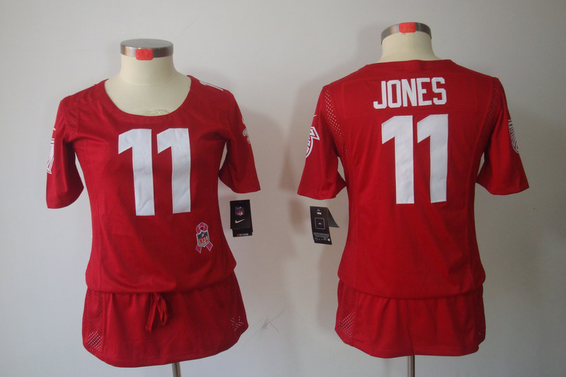 Nike Falcons 11 Jones Red Women Elite Skirts