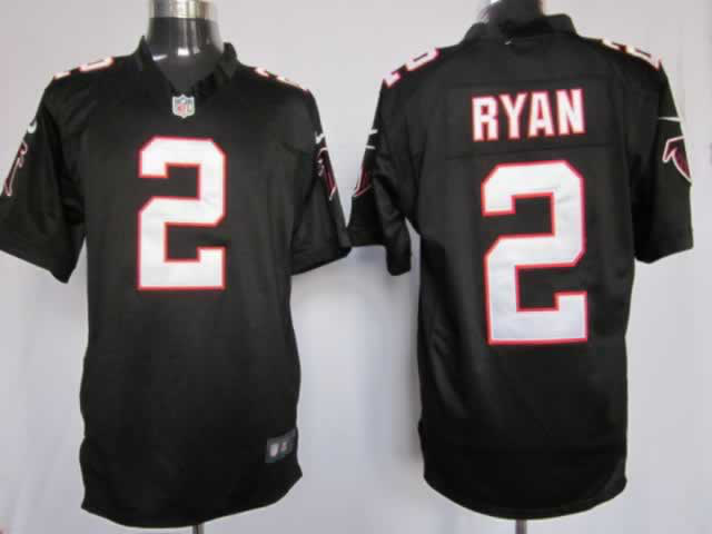 Nike Falcons 2 Ryan Black Game Jerseys