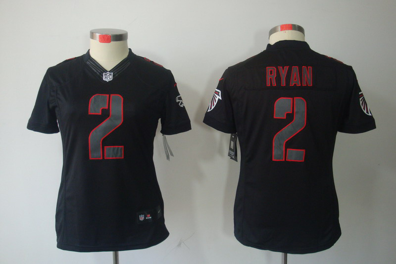 Nike Falcons 2 Ryan Black Impact Women Limited Jerseys