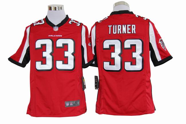 Nike Falcons 33 Turner red Game Jerseys