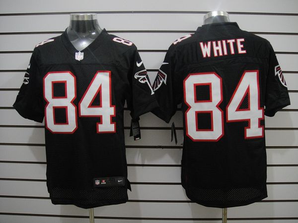 Nike Falcons 84 White Black Elite Jerseys