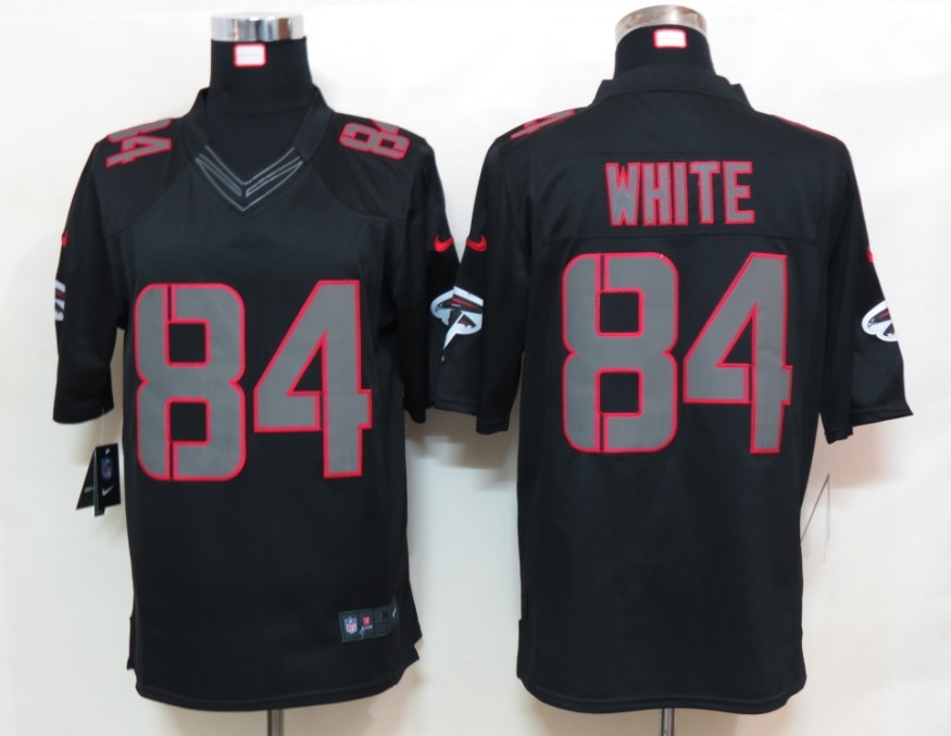 Nike Falcons 84 White Black Impact Limited Jerseys