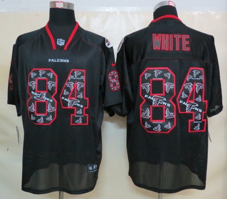 Nike Falcons 84 White Lights Out Black Elite Jerseys