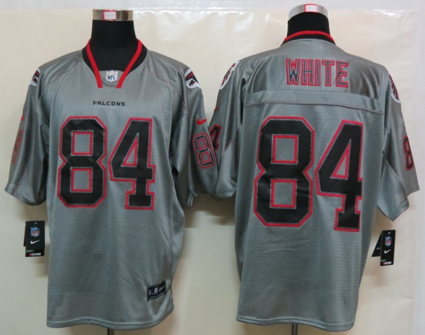 Nike Falcons 84 White Lights Out Grey Elite Jerseys