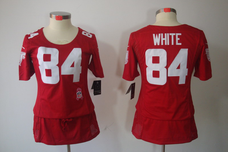 Nike Falcons 84 White Red Women Elite Skirts