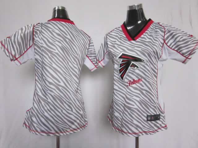 Nike Falcons Blank Women Zebra Jerseys