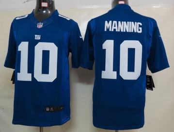 Nike Giants 10 Manning Blue Limited Jerseys