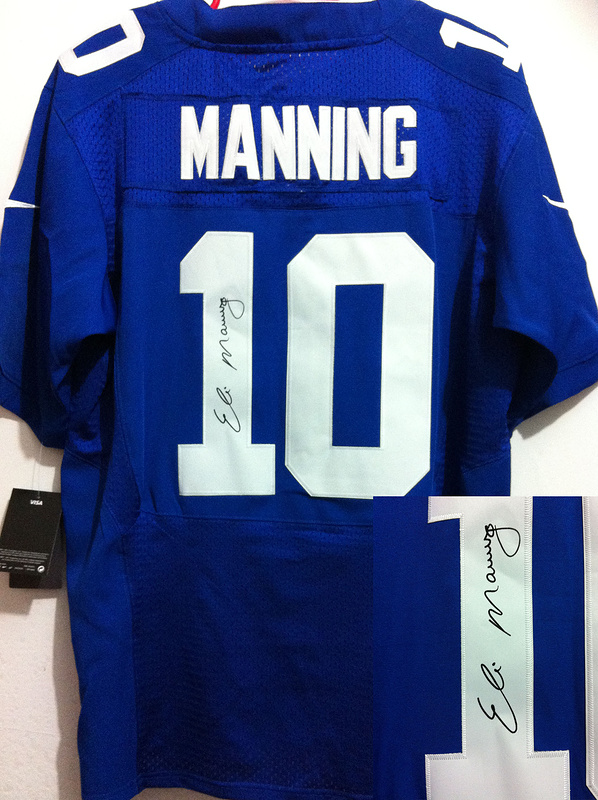 Nike Giants 10 Manning Blue Signature Edition Jerseys