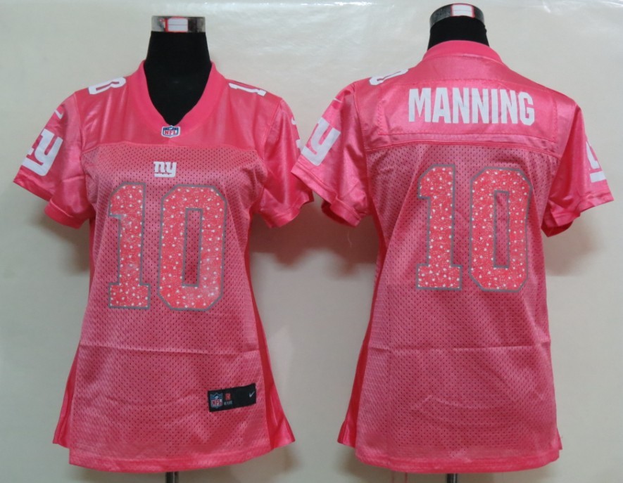 Nike Giants 10 Manning Pink Fem Fan Women Elite Jerseys